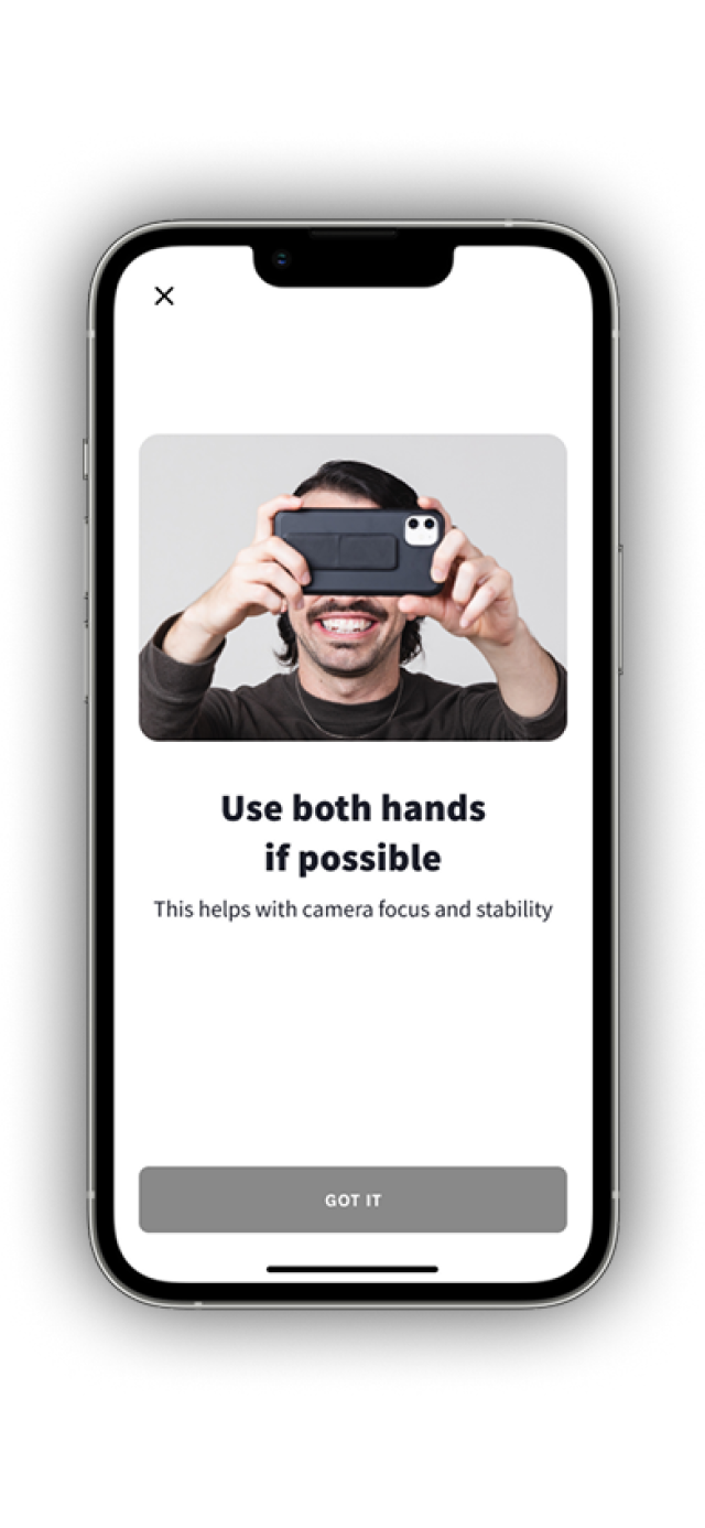 Redesigned camera experience — vertical prompt